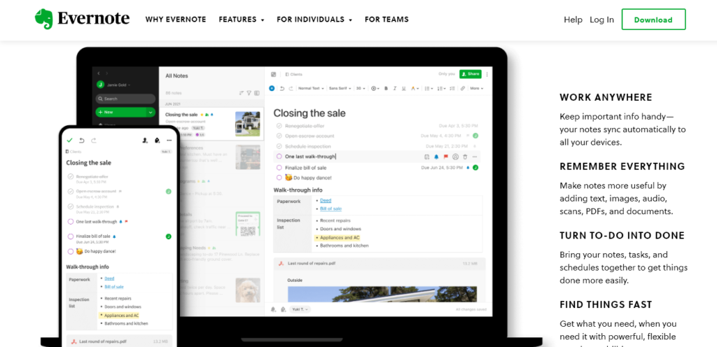 evernote top productivity tools for freelancers